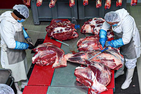Denezis Meat - Διαδικασία παραγωγής - αποστέωσης βόειου κρέατος, στις εγκαταστάσεις αποθήκευσης και συσκευασίας στο Κουτσοπόδι Άργους.