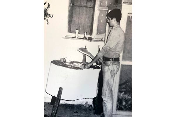 Denezis Meat - Archive photo of the traditional family butcher shop in Lyrkeia, Argos in the ‘60s.